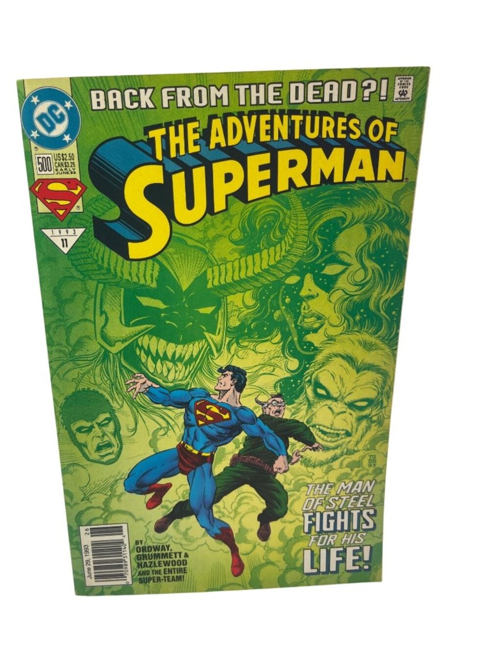 The Adventures Of Superman #500 1993 Comic Book DC Back From The Dead Issue AB28